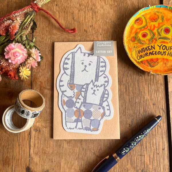 Gorogoro Nyansuke Letter Set in Dots