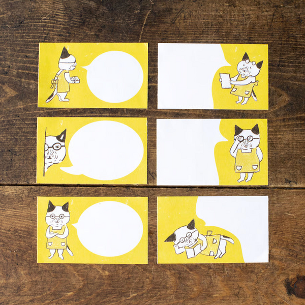 Glasses Cat Roll Sticky Notes | Keiko Shibata