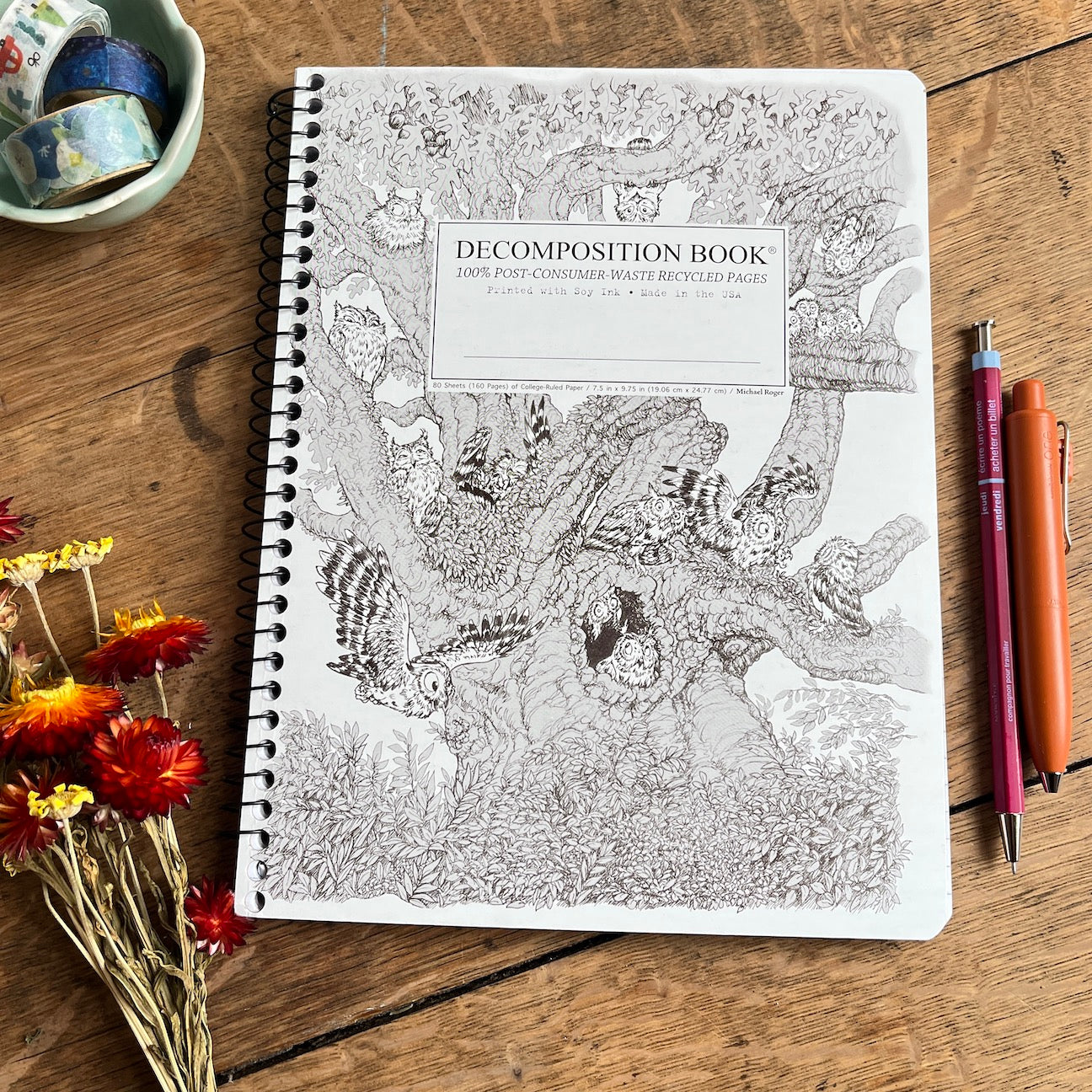Screech Owl | Coilbound Decomposition Notebook