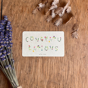 Floral Lettering Message Cards