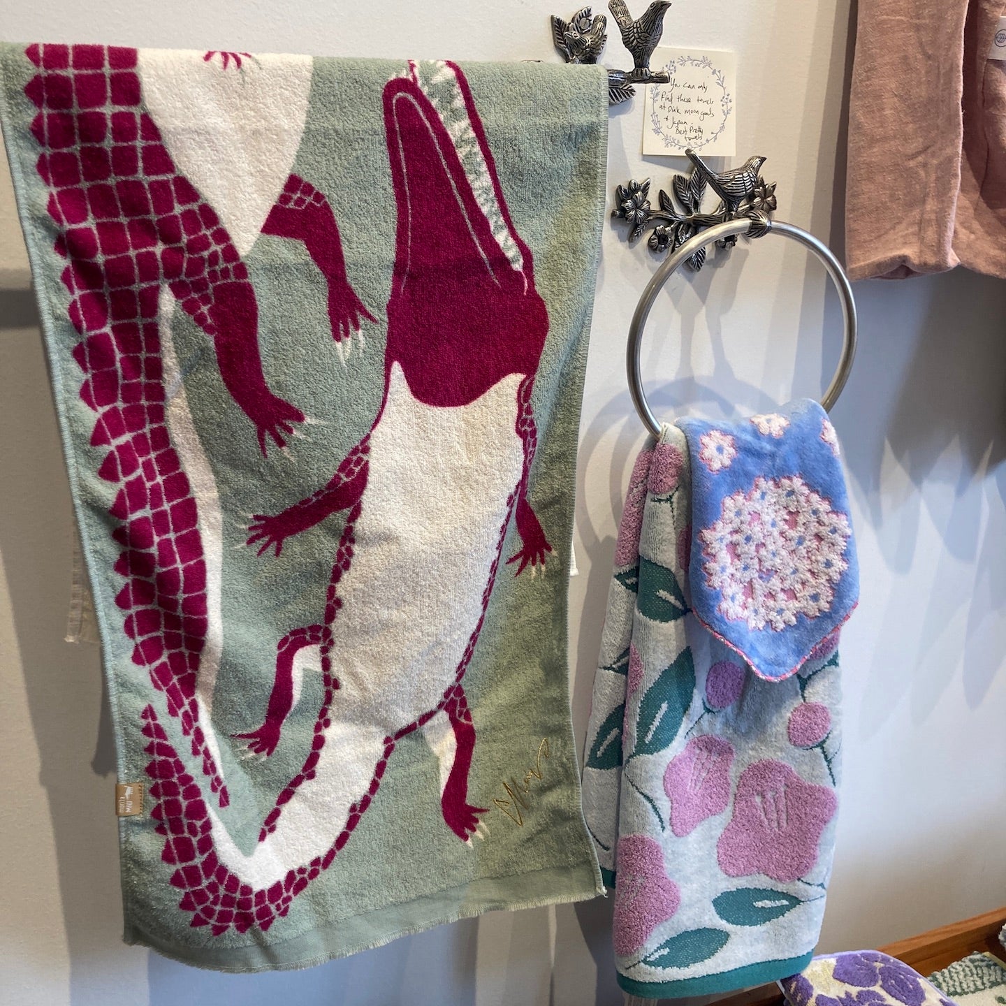 Morita Miw Crocodile Brothers Tenugui Towel – Pink Moon Goods