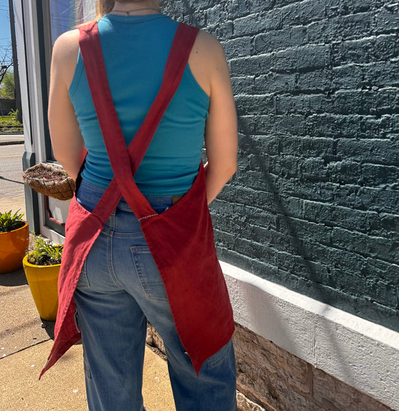 Linen Crossback Apron