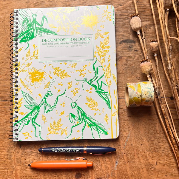 Praying Mantises | Coilbound Decomposition Notebook
