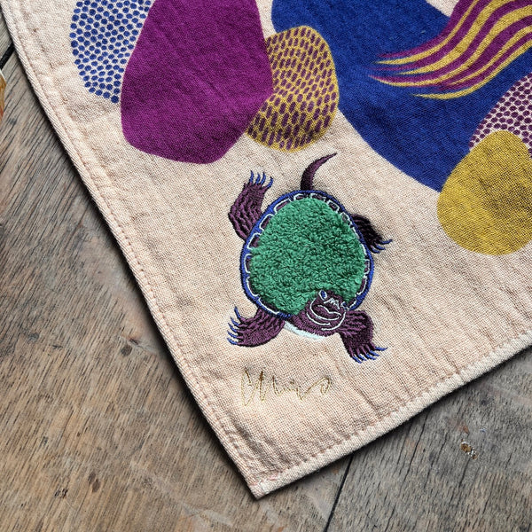 Minogame Turtle Washcloth in Beige