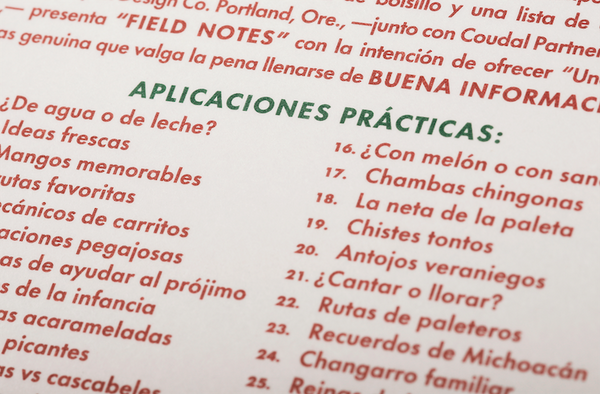 Paletas Pack C - Field Notes Memo Book