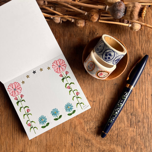 Aiko Fukawa Block Memo Pad - Flower Gate