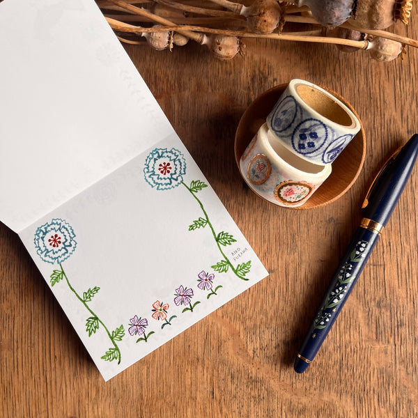 Aiko Fukawa Block Memo Pad - Flower Gate