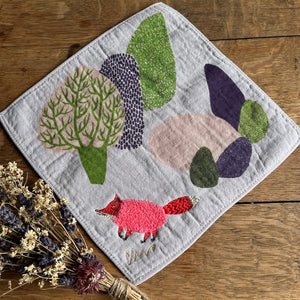 Fox Gray Washcloth/Handkerchief