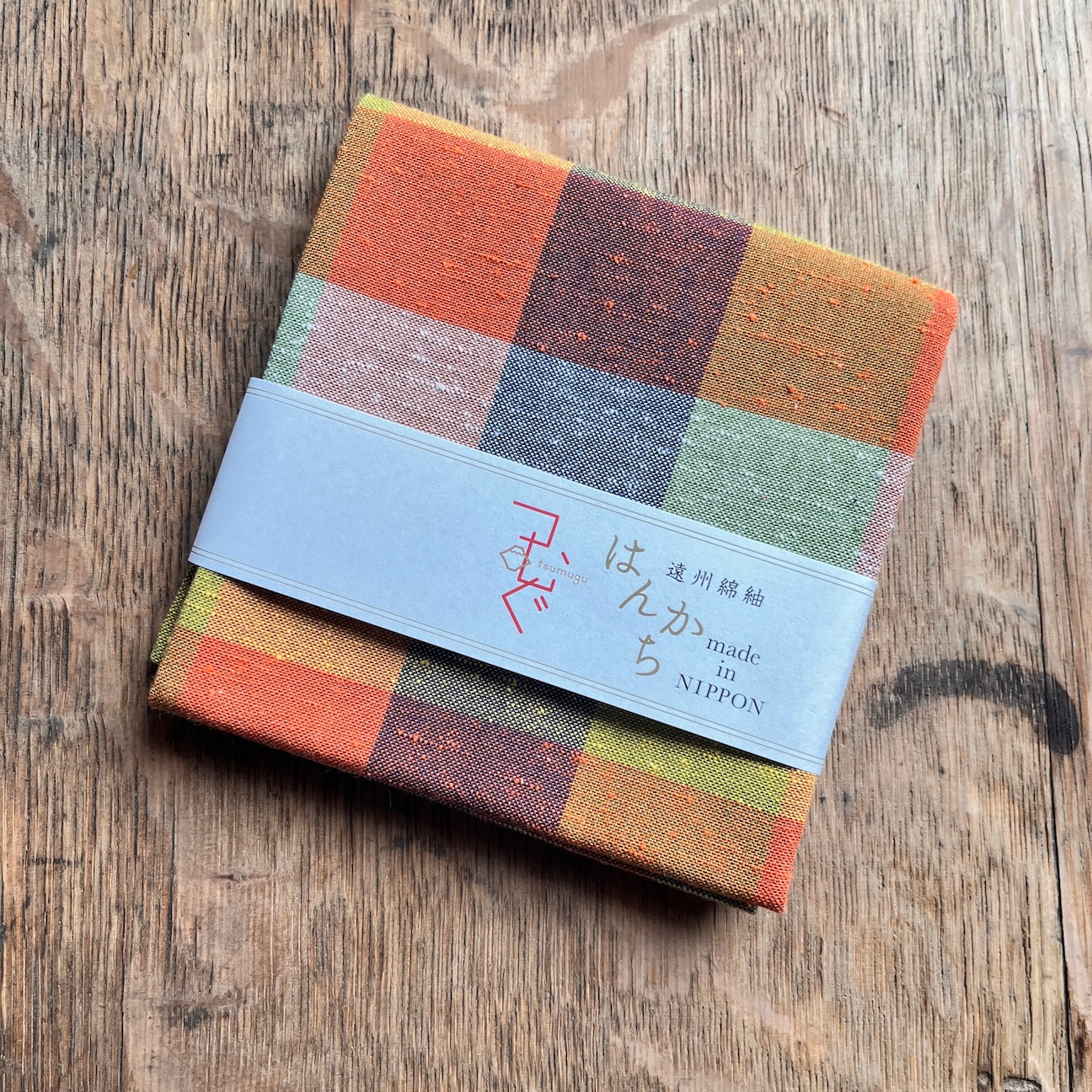 Tsumugu (Japanese Cotton) Handkerchiefs | Checkered