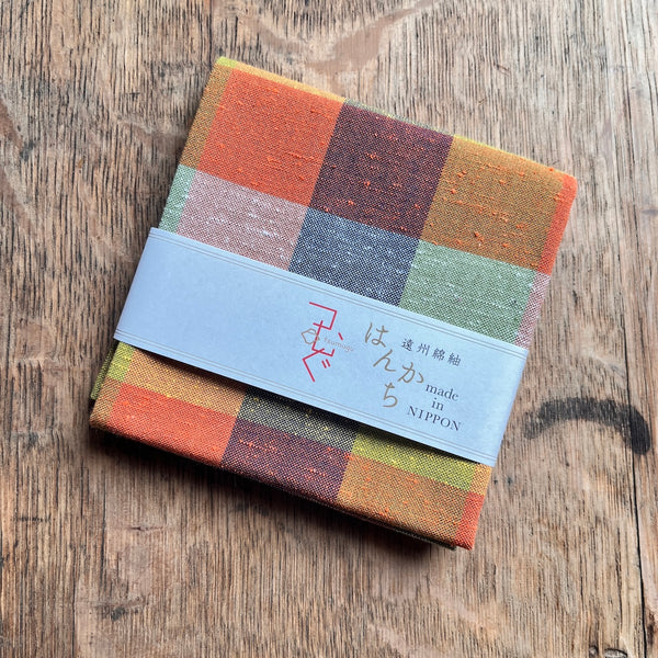 Tsumugu (Japanese Cotton) Handkerchiefs | Checkered