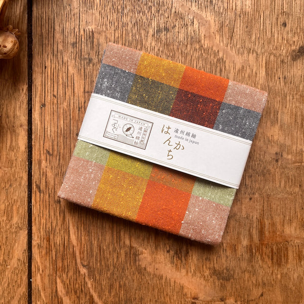 New! Tsumugu (Japanese Cotton) Handkerchiefs - Plaid