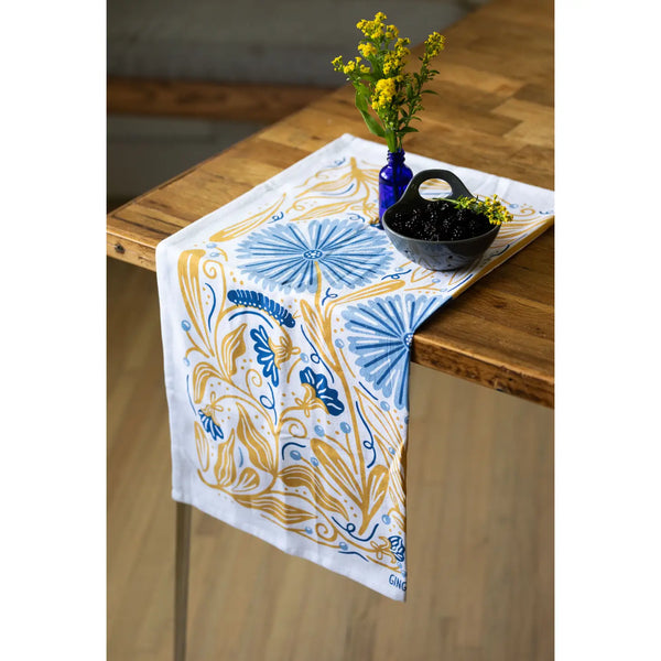 Blue Caterpillar Tea Towel
