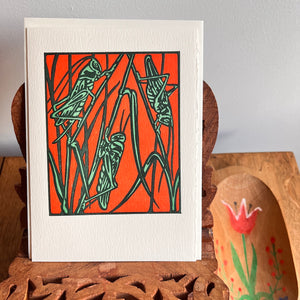 Grasshoppers | Letterpress Greeting Card
