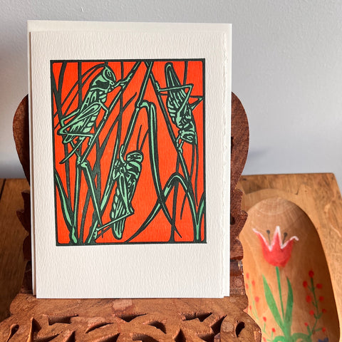 Grasshoppers | Letterpress Greeting Card