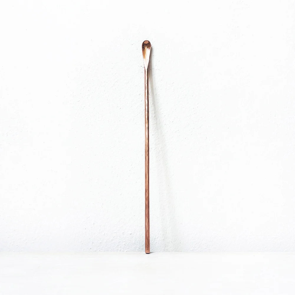 Hammered Copper Cocktail Spoon