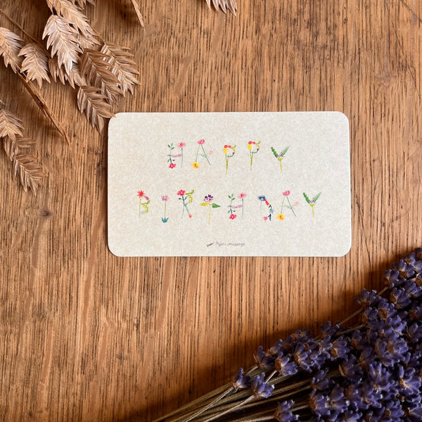 Floral Lettering Message Cards