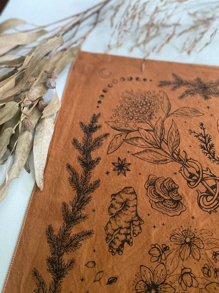 Herbalist Bandana + Alter Cloth | Herbs of Protection