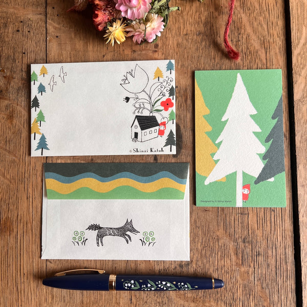 Hide and Seek With Wolves Mini Letter Set