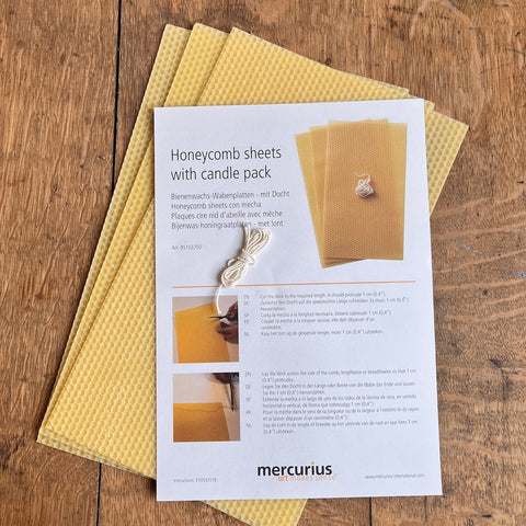 Dipam Beeswax Honeycomb Sheets with Wicks