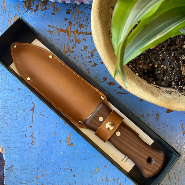 Hori Hori Gardening Knife | With Faux Leather Holder