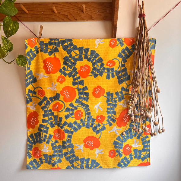 Hummingbird Yellow Furoshiki - Large