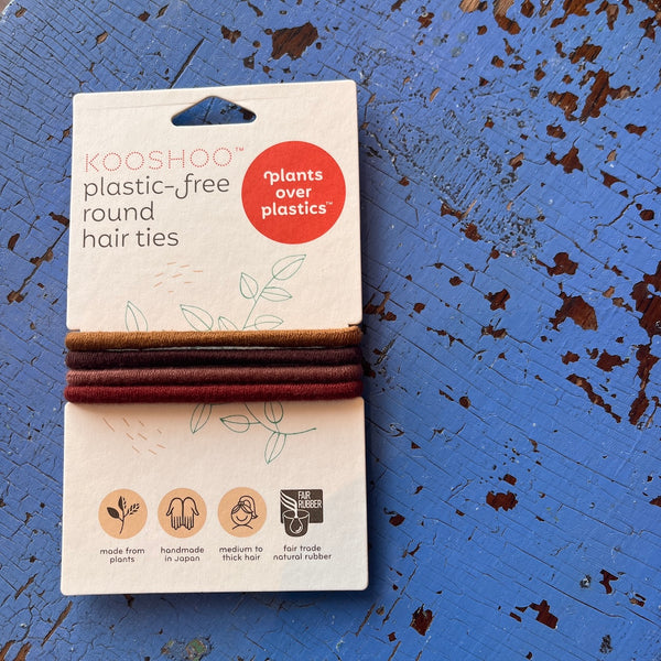 Plastic-free Mondo Round Hair Ties - 4 Pack