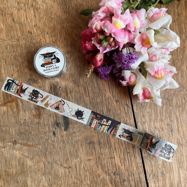 Kuroneko Design Washi Tape - Robin's Bookstore