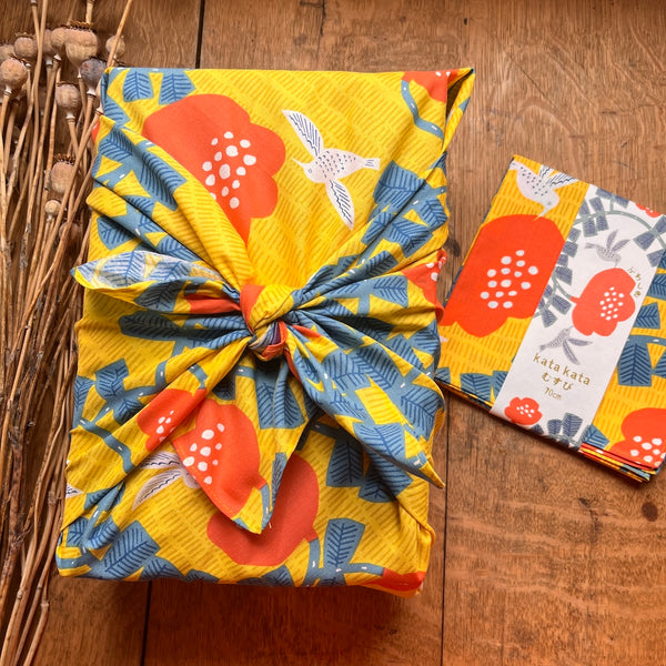 Hummingbird Yellow Furoshiki - Large