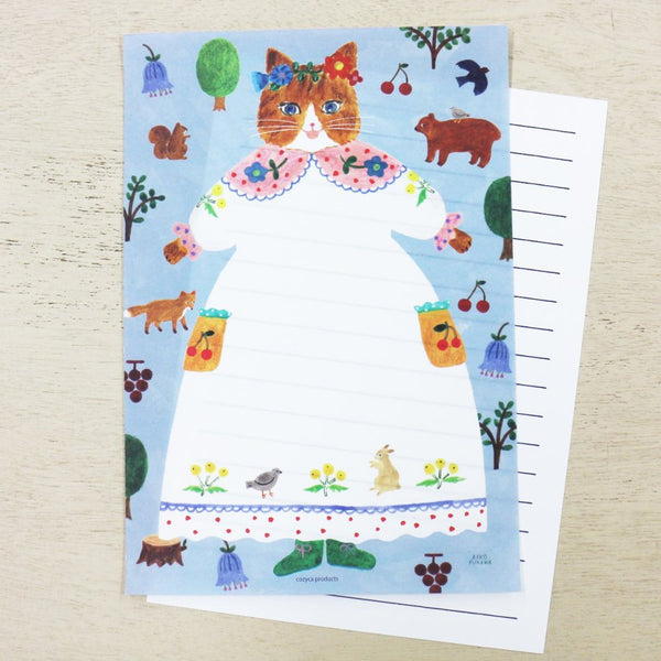 Aiko Fukawa | Cat and Onepiece Letter Pad