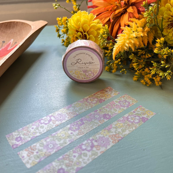 Lilac "Alice" Floral | Risette Washi Tape