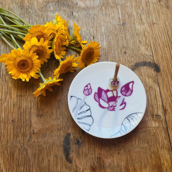 Lotus Incense Plate