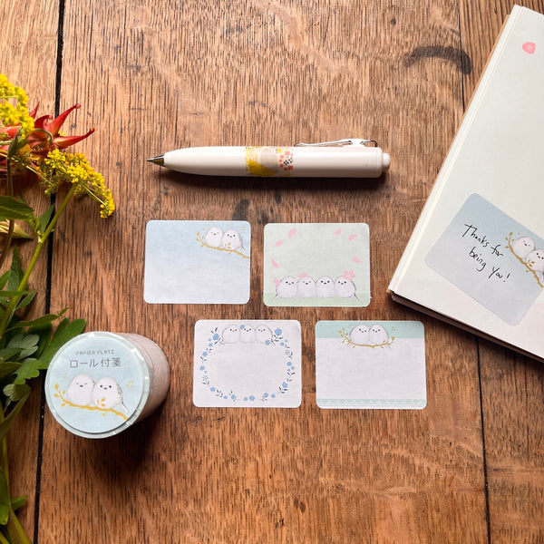 Love Long Tailed Tit (Shimaenaga) Roll Sticky Notes