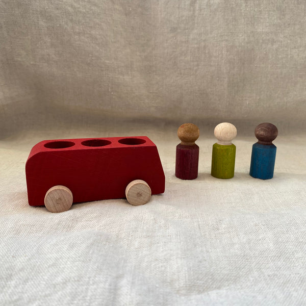 Red Bus with Figures