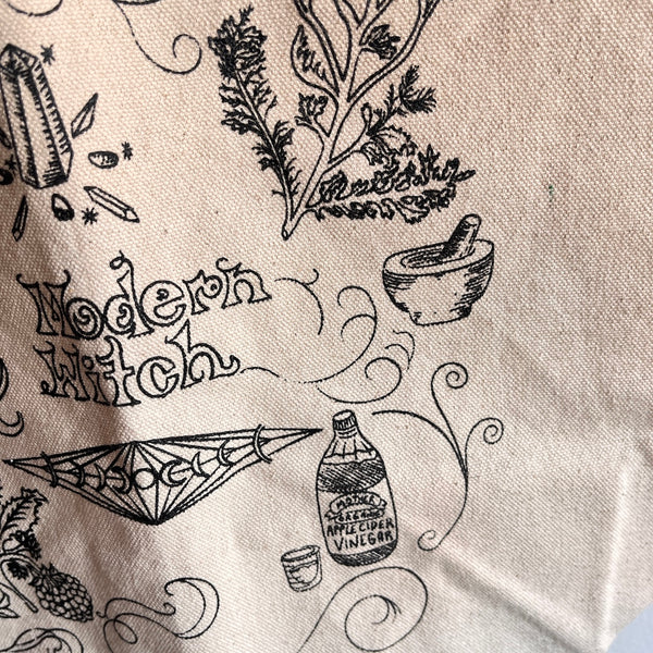 Modern Witch | Recycled Cotton Canvas Everyday Totebag