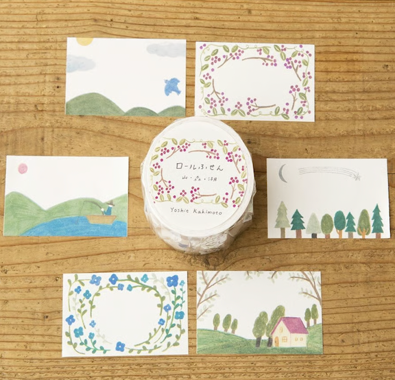 Mountains, Forests, Lakes Roll Sticky Notes | Yoshie Kakimoto