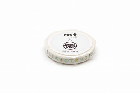 Sou-Sou Flower Number Line | MT Washi Tape