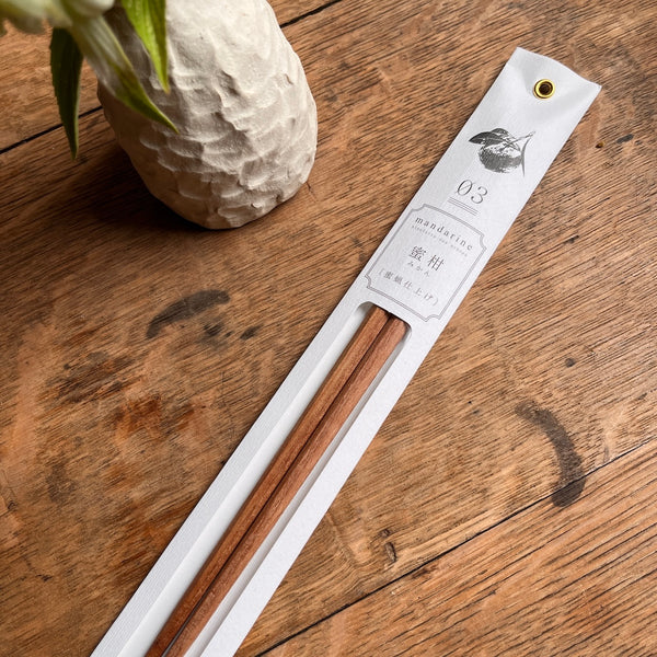 Tetoca Mandarine Orange Wood Chopsticks