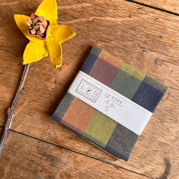Tsumugu (Japanese Cotton) Handkerchiefs | Plaid