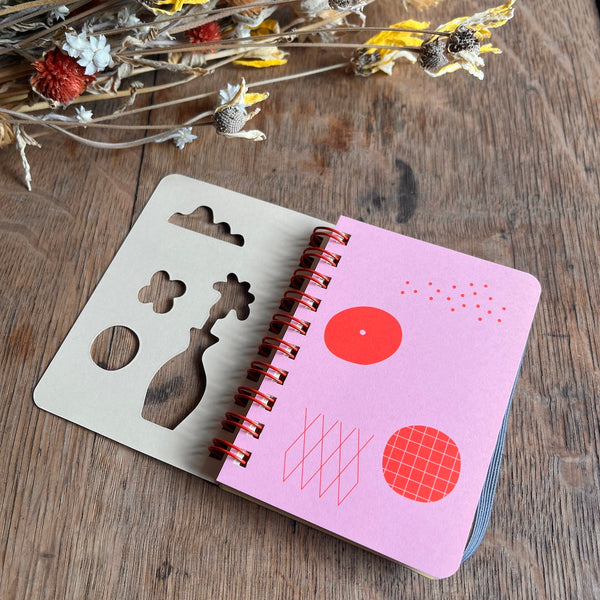 Marta A - Flowers Rollbahn Mini Spiral Notebook
