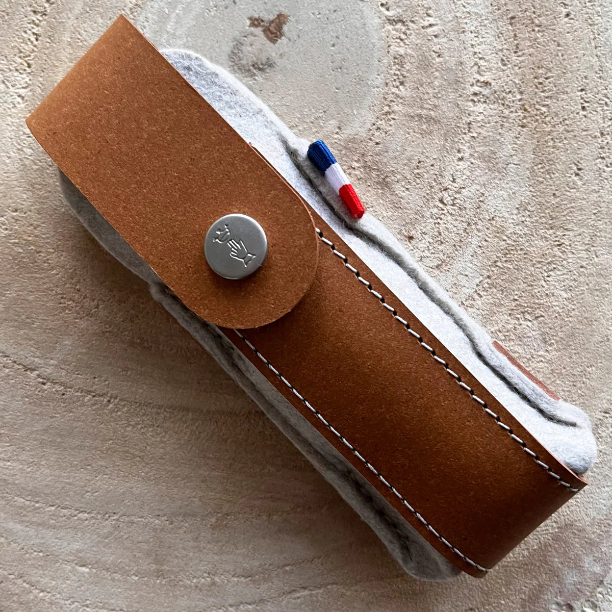Medium Outdoor Sheath | Regenerated Leather and R-PET Felt Sides