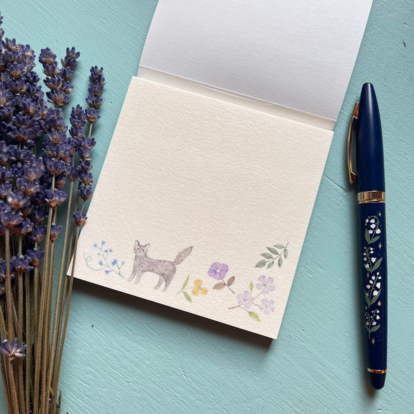 Michikusa | Cat, Bird, and Flowers Memo Pad
