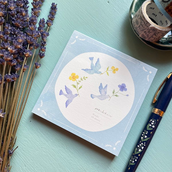 Michikusa | Blue Bird Memo Pad