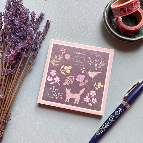 Michikusa | Cat, Bird, and Flowers Memo Pad
