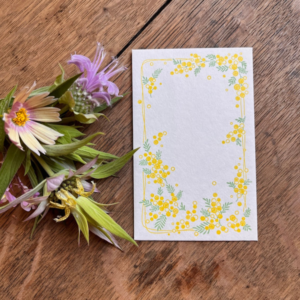 Mimosa Letterpress Pochibukuro Envelope Set
