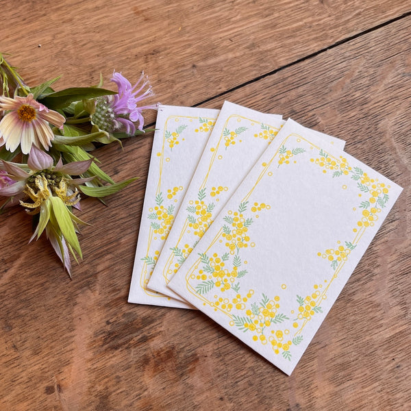 Mimosa Letterpress Pochibukuro Envelope Set