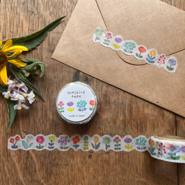 Mind Wave Die Cut Washi Tape - Vivid Iro Flower