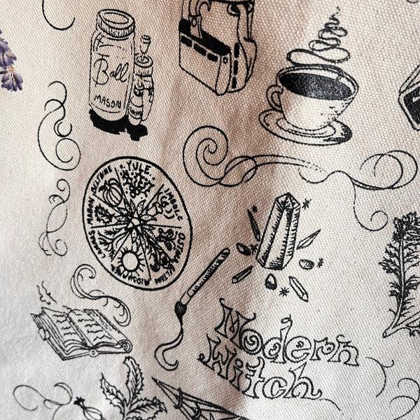 Modern Witch | Recycled Cotton Canvas Everyday Totebag
