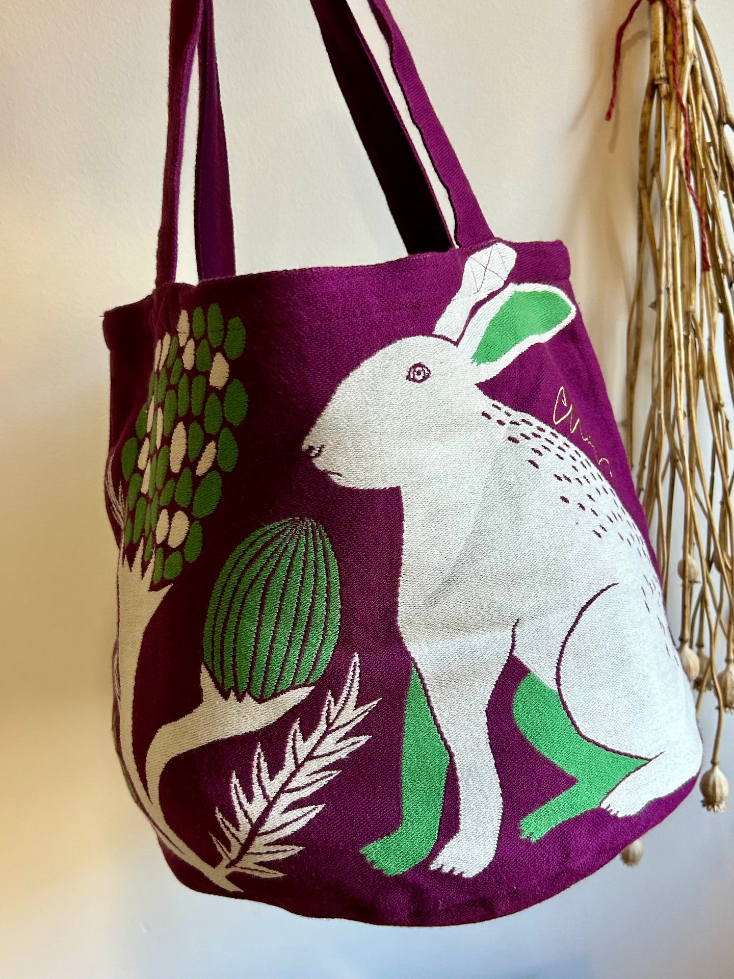 Morita Miw Rabbit Purple Tote Bag – Pink Moon Goods