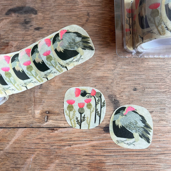 Beautiful Colored Birds and Beautiful Colored Flowers | Washi Tape Stickers