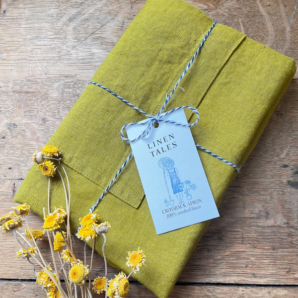 Linen Crossback Apron